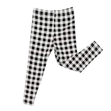 AVAUMA Baby Boys Girls Pajama Set 6M-7T Kids Cute Toddler Buffalo Check Pattern Design Pjs Cotton Sleepwear (Check.White/Bk.XS)