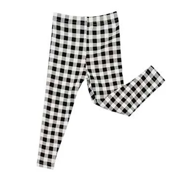 AVAUMA Baby Boys Girls Pajama Set 6M-7T Kids Cute Toddler Buffalo Check Pattern Design Pjs Cotton Sleepwear (Check.White/Bk.XS)