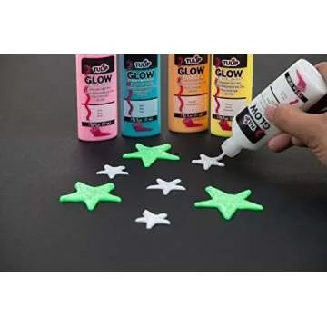 Dimensional Metallic Fabric Paint Set of 6 - Glow Effect