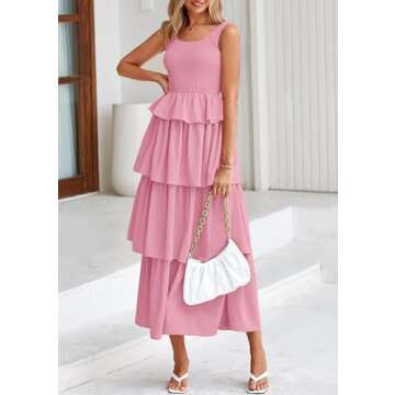 PRETTYGARDEN Summer Sleeveless Midi Dress for Women