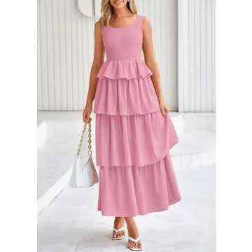 PRETTYGARDEN Summer Sleeveless Midi Dress for Women