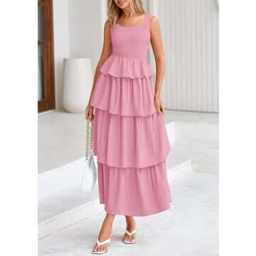 PRETTYGARDEN Summer Sleeveless Midi Dress for Women