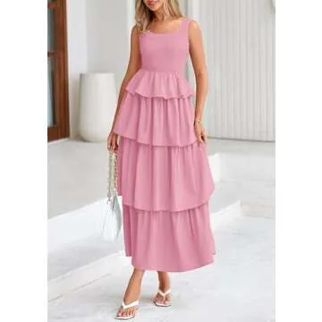 PRETTYGARDEN Summer Sleeveless Midi Dress for Women