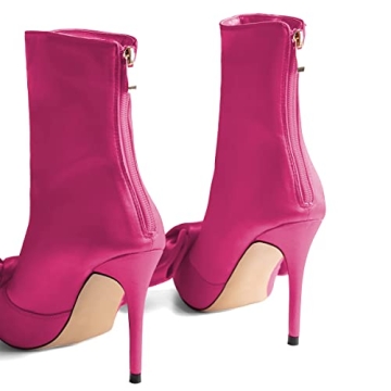 FSJ Women Chic Bowknot Pointed Toe Stiletto High Heels