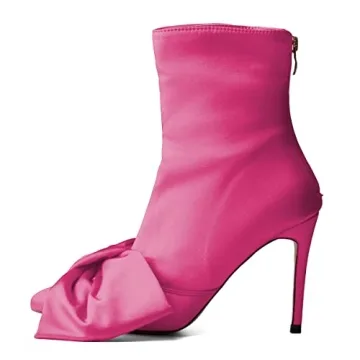 FSJ Women Chic Bowknot Pointed Toe Stiletto High Heels