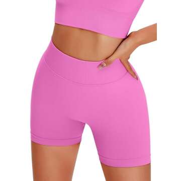 Unthewe Workout Butt Lifting Shorts for Women High Waisted Seamless Gym Yoga Booty Shorts(U429-Booty...