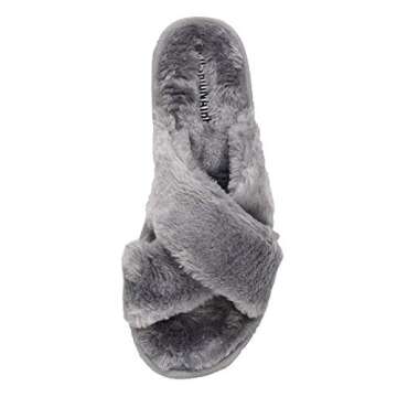 CUSHIONAIRE Women's Cozy Slippers with Memory Foam