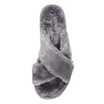 CUSHIONAIRE Women's Cozy Slippers with Memory Foam