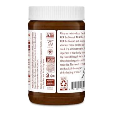 Justin's Chocolate Hazelnut and Almond Butter, Organic Cocoa, No Stir, Gluten-free, Responsibly Sourced, 16 Ounce (Pack of 1)
