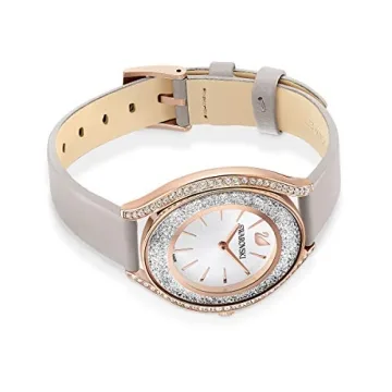 Swarovski Crystalline Aura Watch - Elegant Leather Strap
