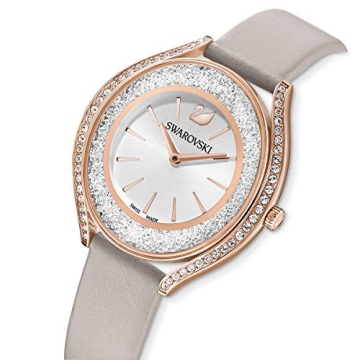 Swarovski Crystalline Aura Watch - Elegant Leather Strap