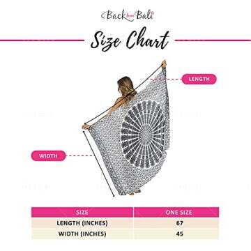 Back From Bali Womens Beach Swimsuit Bikini Cover Up Wrap and Clip Sarong Peacock Black Gold