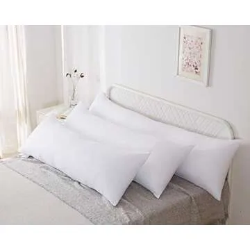 Acanva Fluffy Pillow Insert for Bed Sleeping, Decorative Stuffer Cushion Sham Filler, 20x72(Pack of 1), White