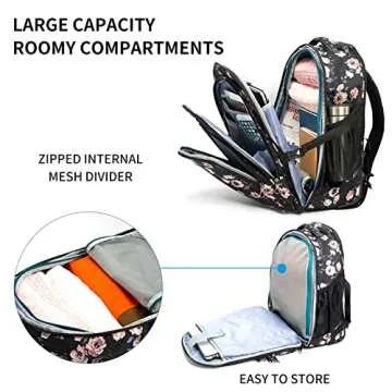 KROSER 17" Wheeled Backpack - Stylish & Functional