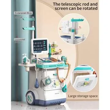 Jovow Doctor Kit for Toddlers 3-5, Medical Kit with Sound and Light Functions, Doctor Playset for Kids Birthday Gift