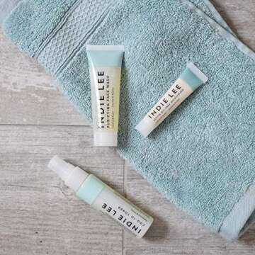 Indie Lee Clarity Kit - Purifying Face Wash, CoQ-10 Toner & Active Oil-Free Moisturizer - Calm Rednessness, Draw Out Impurities + Hydrate Skin (3-Piece Travel Size Set)