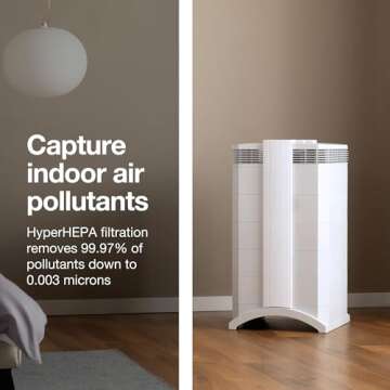 IQAir HealthPro Plus XE Air Purifier - Smart HyperHEPA Filtration for Large Rooms up to 1125 sq ft -...