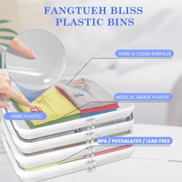 Durable Clear Zippered Hard Pouch 4Pack for Travel & Storage