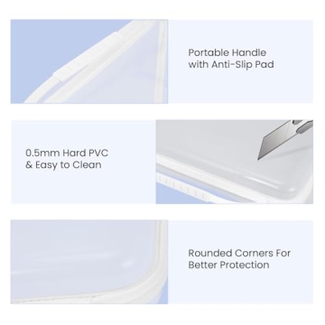 Durable Clear Zippered Hard Pouch 4Pack for Travel & Storage