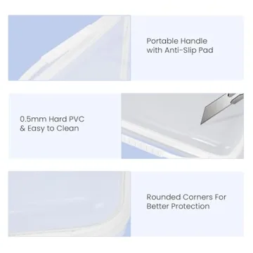 Durable Clear Zippered Hard Pouch 4Pack for Travel & Storage