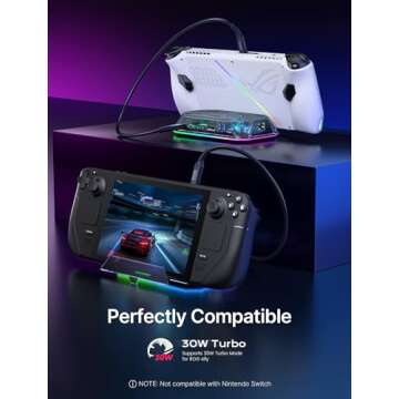 JSAUX RGB Docking Station for Steam Deck & ROG Ally