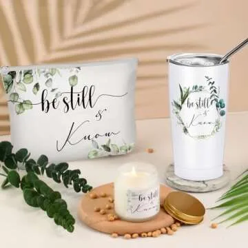 Sieral Christian Gift Set for Women - Mug, Candle & Bag