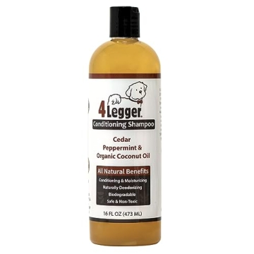4Legger Organic Dog Shampoo and Conditioner USDA Certified - All Natural Concentrated Cedar Dog Sham...