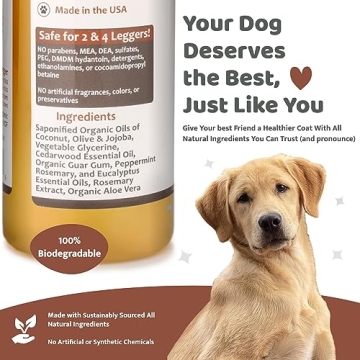 4Legger Organic Dog Shampoo - All Natural Conditioning Formula
