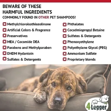 4Legger Organic Dog Shampoo - All Natural Conditioning Formula