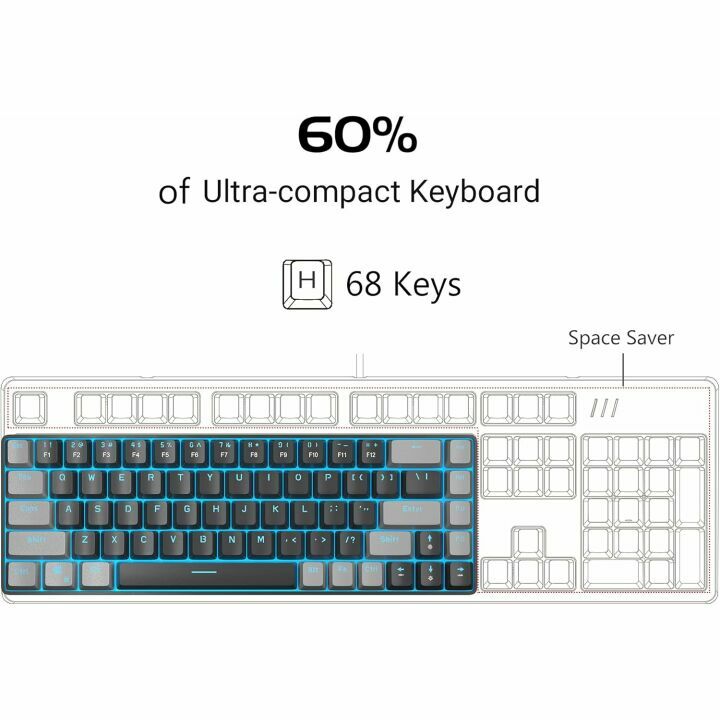 MageGee Compact Mechanical Gaming Keyboard with LED