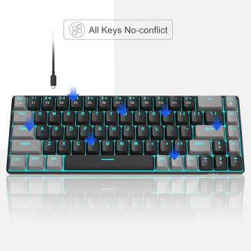MageGee Compact Mechanical Gaming Keyboard with LED