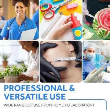 MyMed Disposable 10r Blades Dermaplaning Scalpels - Pack of 10 Dermaplane Blades Scalpel 10r, Size 10r Scalpel Blades, High Carbon Steel Dermaplane Razor 10r Disposable Scalpels, Sterile