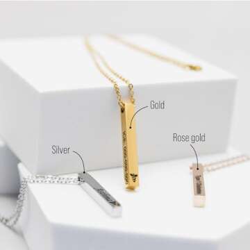 MIA·MIA Medical Alert Necklace for Women, Custom Stainless Steel Laser Engraved ID Emergency Awaren...