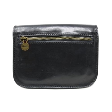 Floto Milano Crossbody Women's Shoulder Bag Handbag Size 8.5" (Black)
