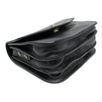 Floto Milano Crossbody Women's Shoulder Bag Handbag Size 8.5" (Black)