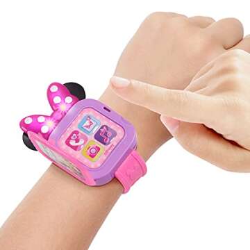 Disney Junior Minnie Mouse Play Smart Watch with Lights and Sounds, 3-pieces, Pretend Play, Kids Toys for Ages 3 Up by Just Play