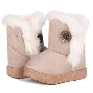 Femizee Toddler Girls Boots - Warm Winter Snow Boots