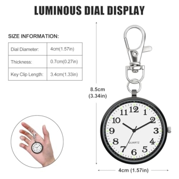 FUNGORGT Pocket Watch Sleek Quartz Timepiece for All