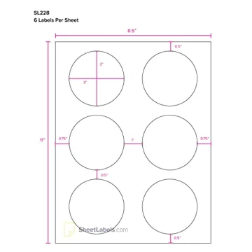 1" Round Labels for All-Purpose Use, 1575 Count