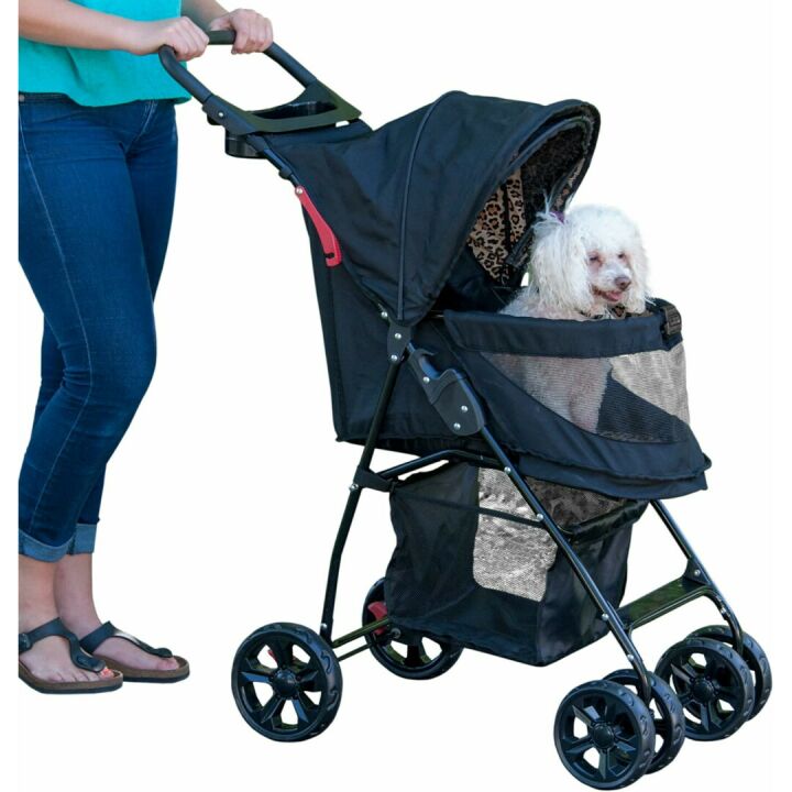 No-Zip Pet Stroller for Cats & Dogs - Easy Fold