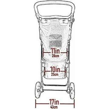 No-Zip Pet Stroller for Cats & Dogs - Easy Fold