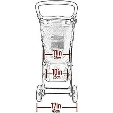 No-Zip Pet Stroller for Cats & Dogs - Easy Fold