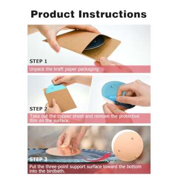 Mellbree Copper Bird Bath Disk - Pure Water Purification Solution