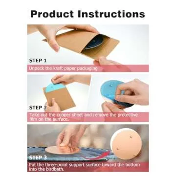 Mellbree Copper Bird Bath Disk - Pure Water Purification Solution