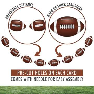 Football Party Decorations Set - Banners & Supplies for Celebration
