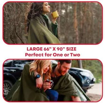 Olive Drab Green Warm Fire Retardant Blanket, 66" x 90" (80% Wool)-US Military Style