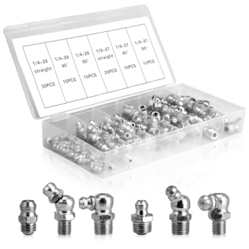 KUBQLIG 110Pcs Grease Fittings Kit - Complete Zerk Assortment