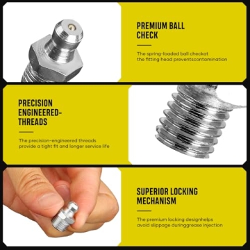 KUBQLIG 110Pcs Grease Fittings Kit for Easy Repairs