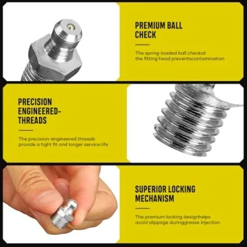 KUBQLIG 110Pcs Grease Fittings Kit for Easy Repairs