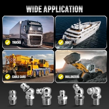 KUBQLIG 110Pcs Grease Fittings Kit for Easy Repairs